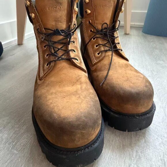 Givenchy Men's Brown Camel Ankle Boots Calfskin - Picture 2 of 5